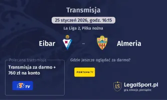 Eibar - Almeria gdzie oglądać? (25.01)