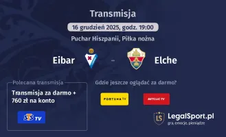 Eibar - Elche gdzie oglądać? (16.12)