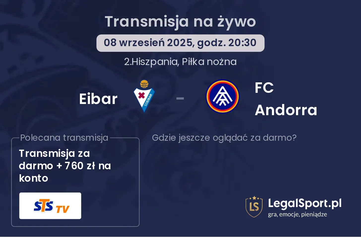 Eibar - FC Andorra gdzie oglądać?