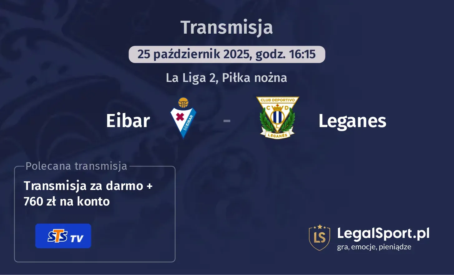 Eibar - Leganes Transmisje