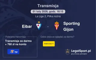 Eibar - Sporting Gijon gdzie oglądać? (01.02)