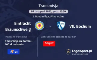Eintracht Braunschweig - VfL Bochum gdzie oglądać? (09.11)