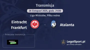 Eintracht Frankfurt - Atalanta gdzie oglądać? (26.11)