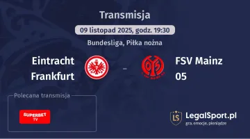 Eintracht Frankfurt - FSV Mainz 05 gdzie oglądać? (09.11)