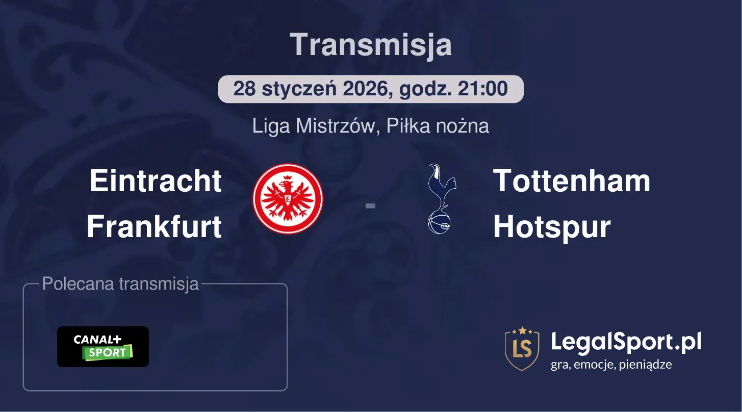 Eintracht Frankfurt - Tottenham Hotspur Transmisje