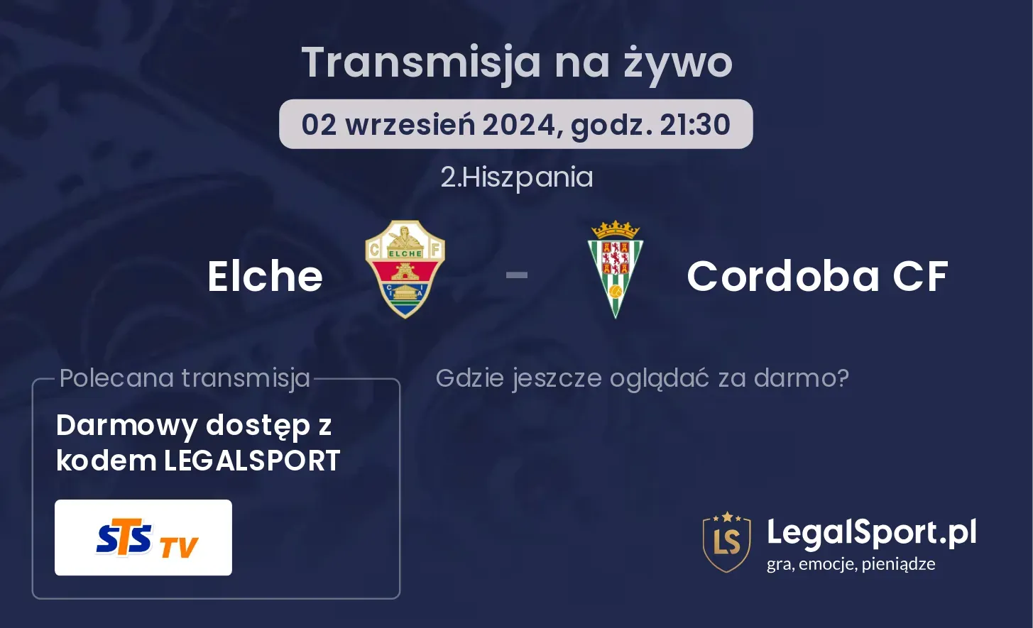 Cordoba CF - Elche gdzie oglądać transmisję?