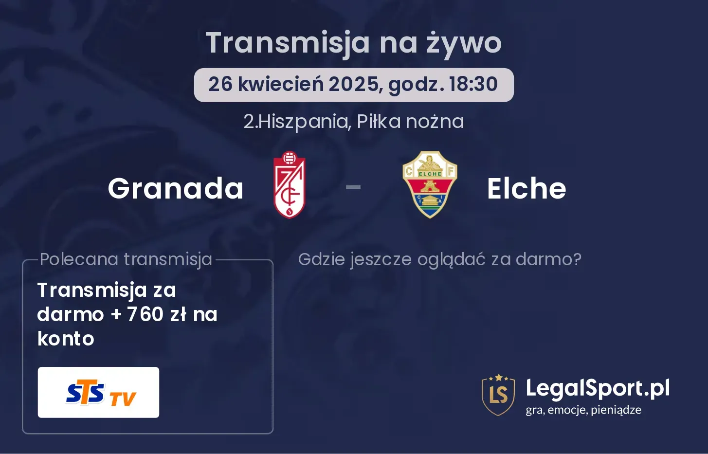 Granada - Elche gdzie oglądać?