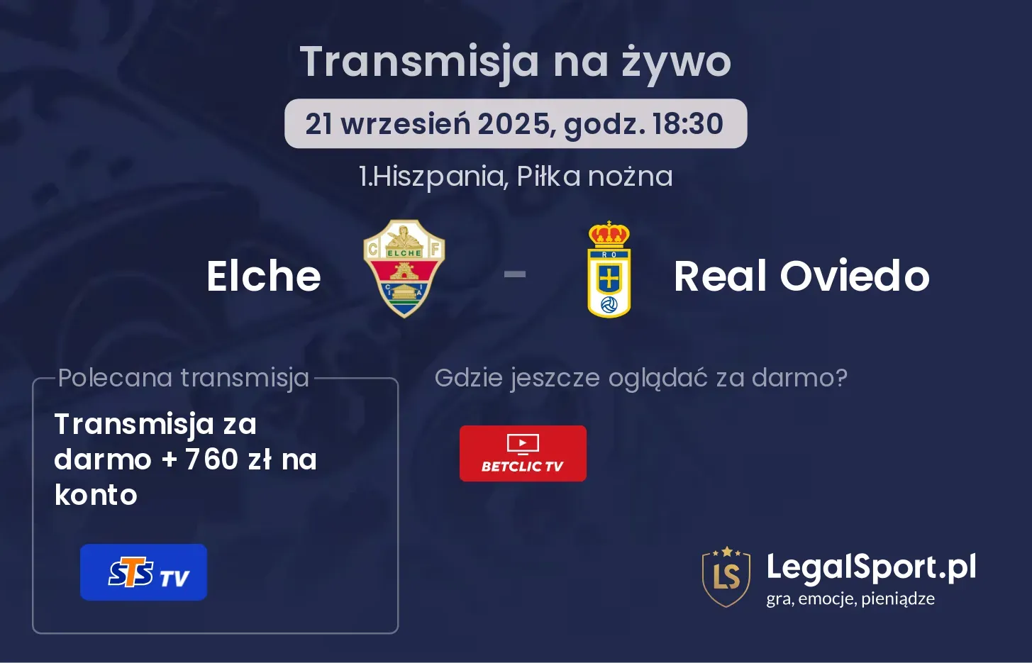 Elche - Real Oviedo gdzie oglądać?