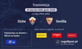 Elche - Sevilla gdzie oglądać? (19.01)