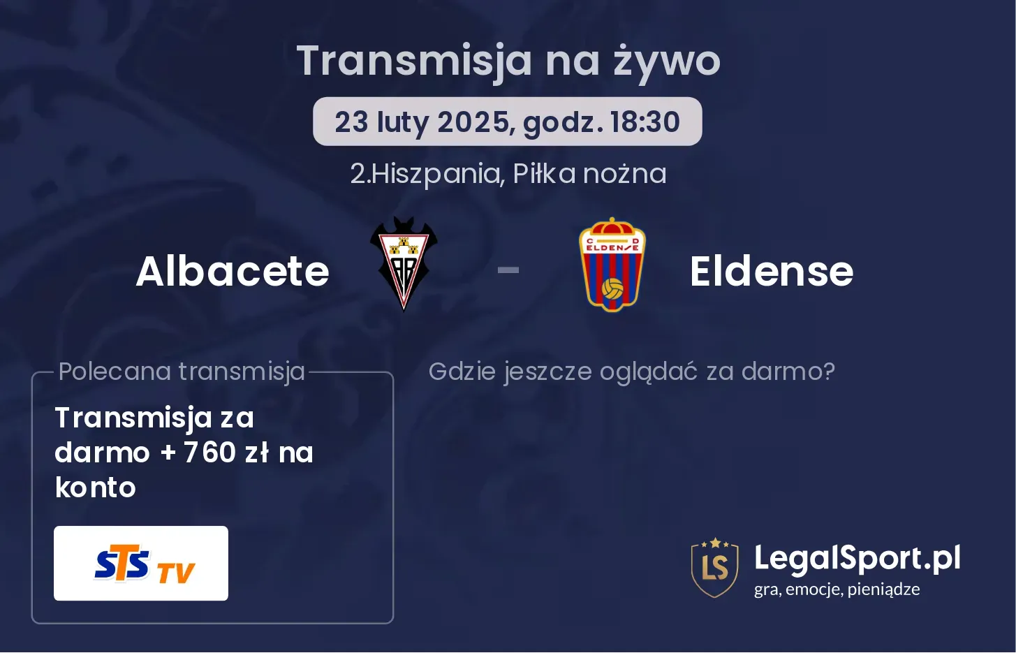 Albacete - Eldense gdzie oglądać transmisję?