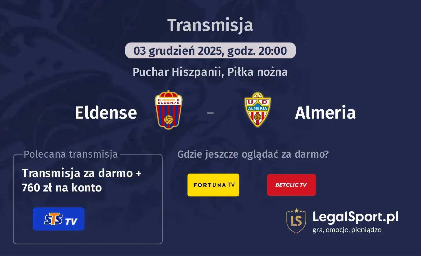 Eldense - Almeria Transmisje