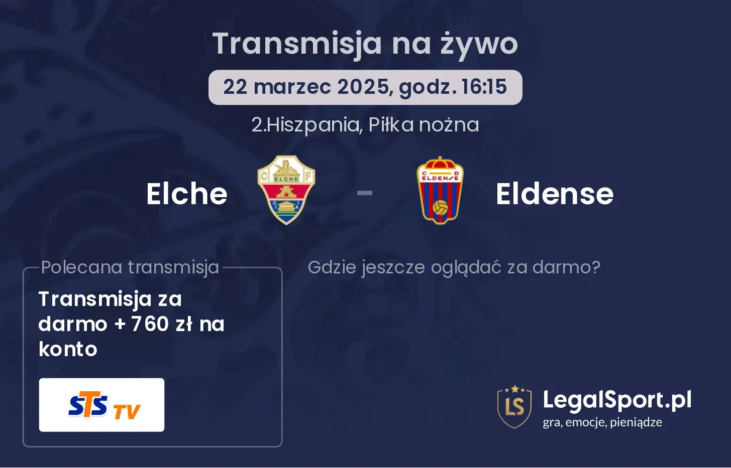 Elche - Eldense gdzie oglądać transmisję?
