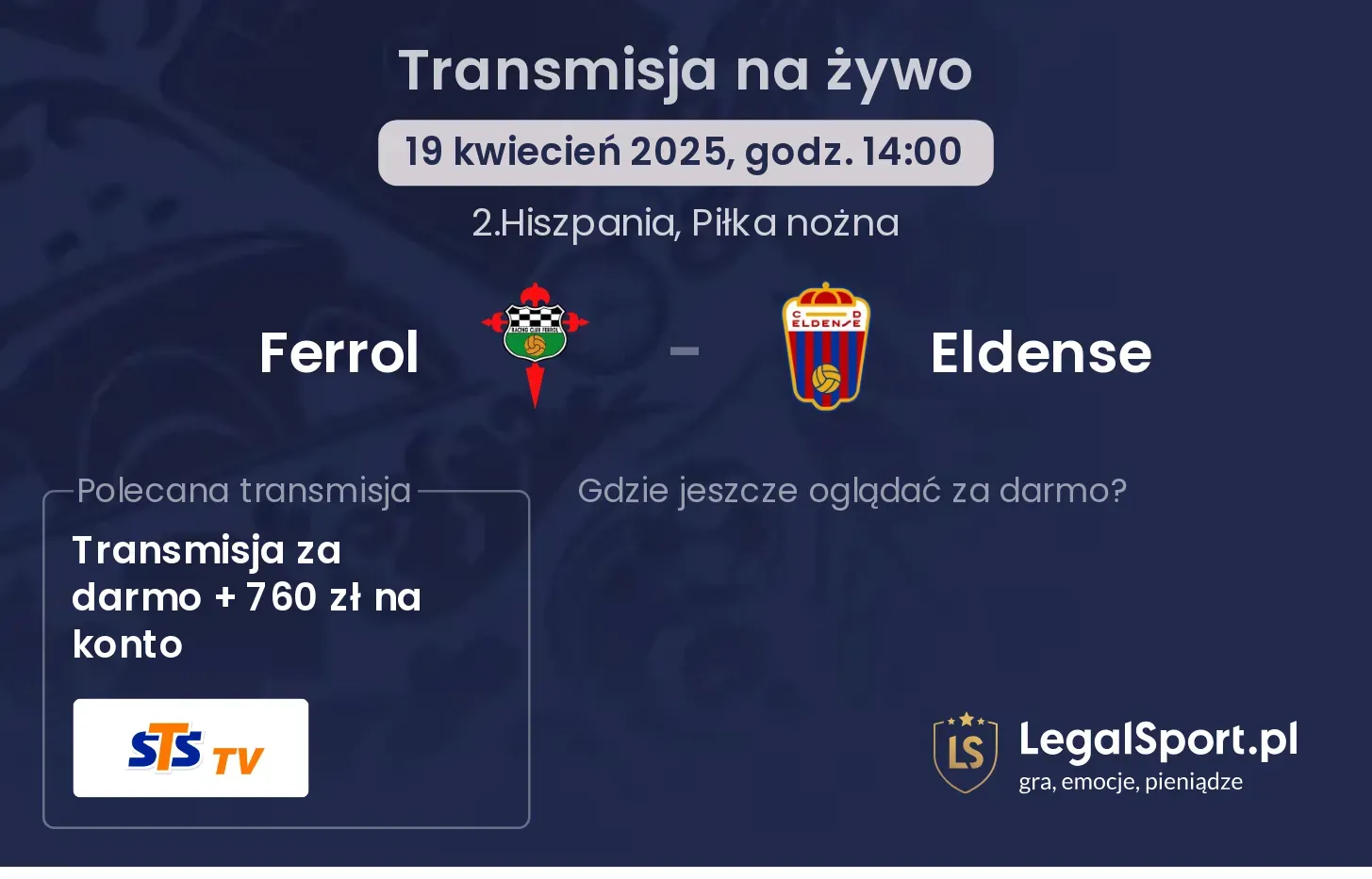 Ferrol - Eldense gdzie oglądać transmisję?