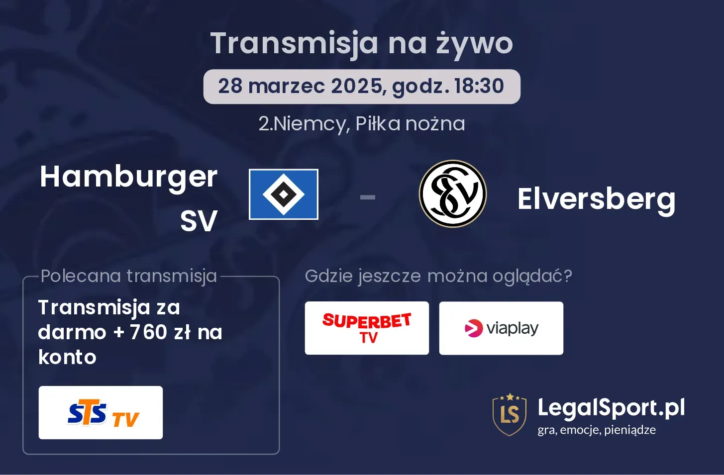 Hamburger SV - Elversberg gdzie oglądać?