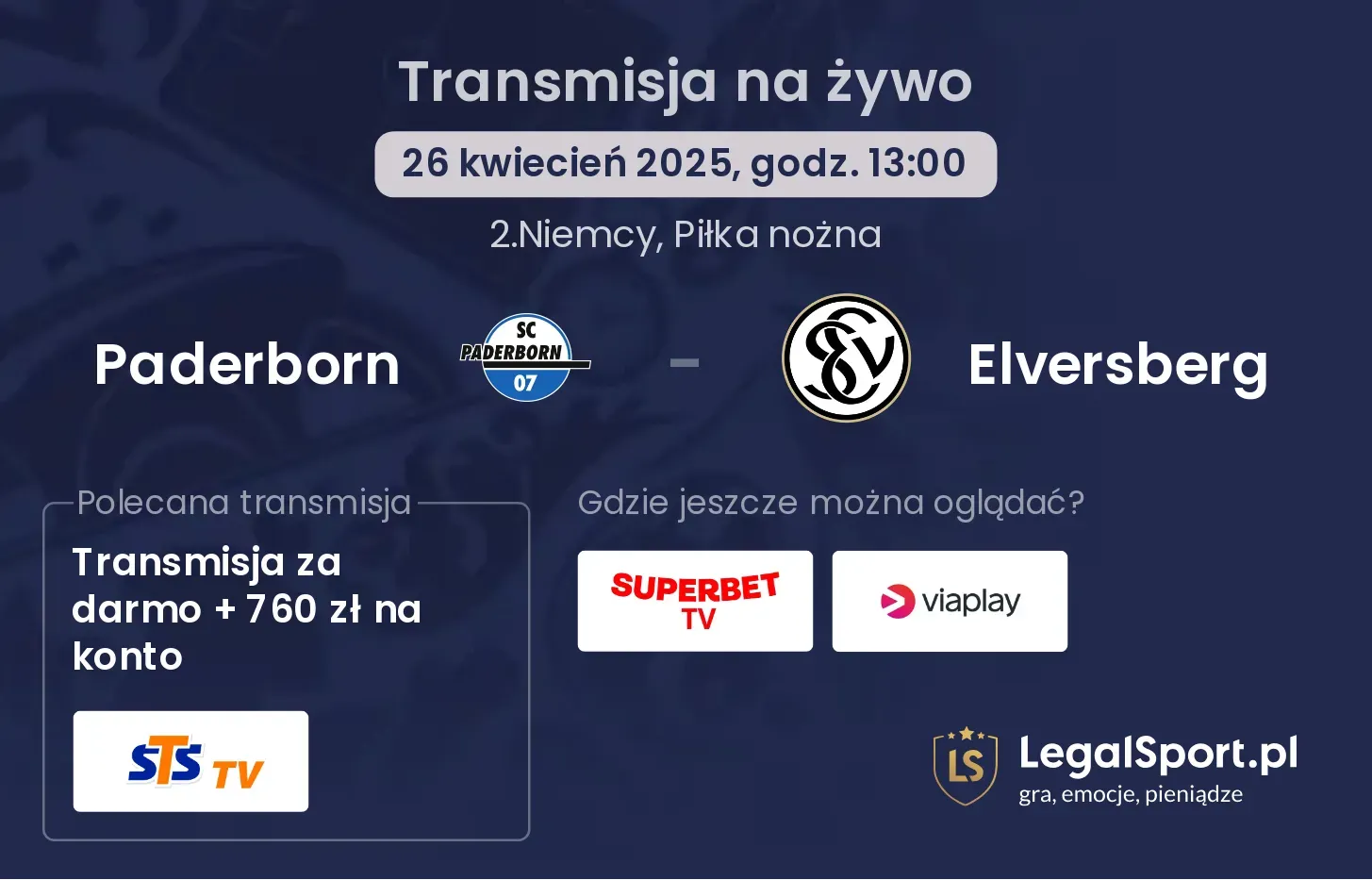 Paderborn - Elversberg gdzie oglądać?