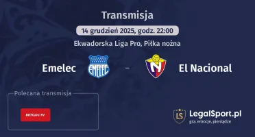 Emelec - El Nacional gdzie oglądać? (14.12)