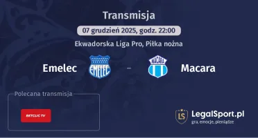 Emelec - Macara gdzie oglądać? (07.12)
