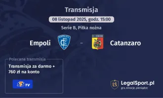 Empoli - Catanzaro gdzie oglądać? (08.11)