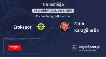 Erokspor - Fatih Karagümrük gdzie oglądać? (03.12)