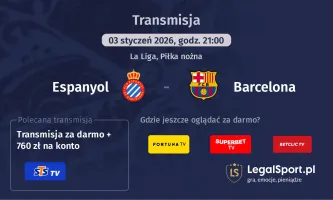 Espanyol - Barcelona gdzie oglądać? (03.01)