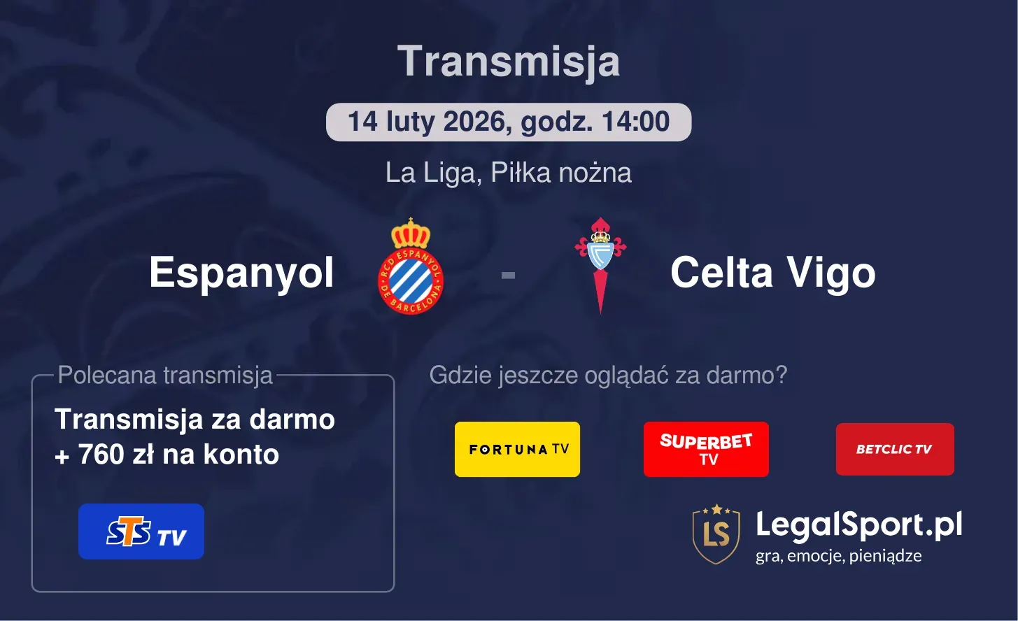 Espanyol - Celta Vigo Transmisje