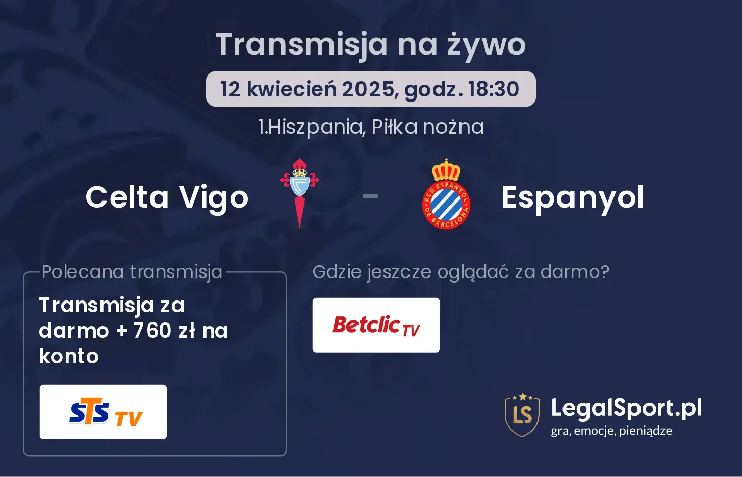 Celta Vigo - Espanyol gdzie oglądać?