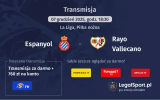 Espanyol - Rayo Vallecano gdzie oglądać? (07.12)