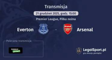 Everton - Arsenal gdzie oglądać? (21.12)