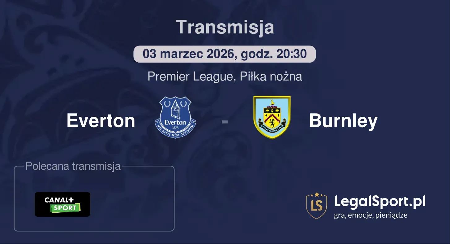 Everton - Burnley Transmisje