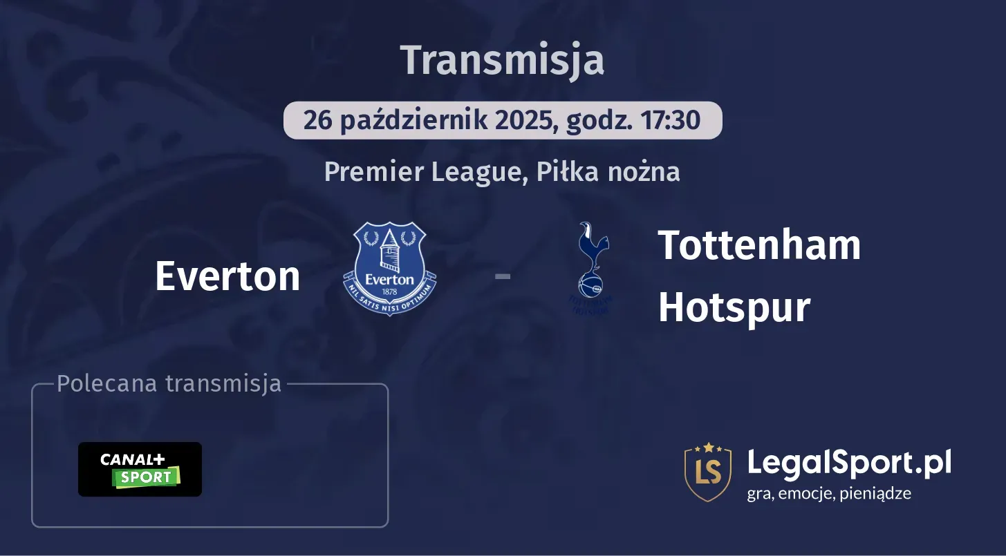 Everton - Tottenham Hotspur Transmisje