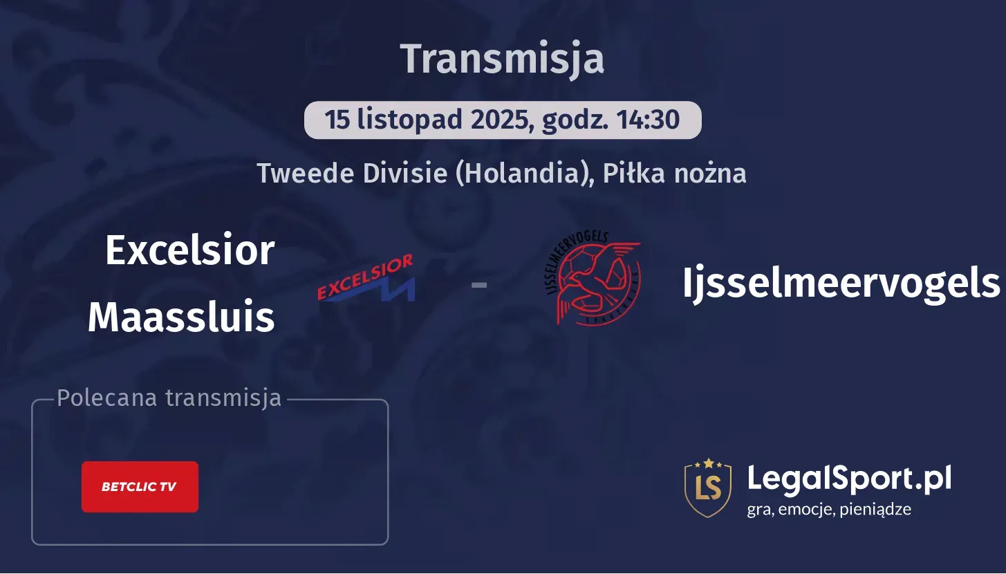 Excelsior Maassluis - Ijsselmeervogels Transmisje