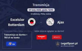 Excelsior Rotterdam - Ajax gdzie oglądać? (01.02)