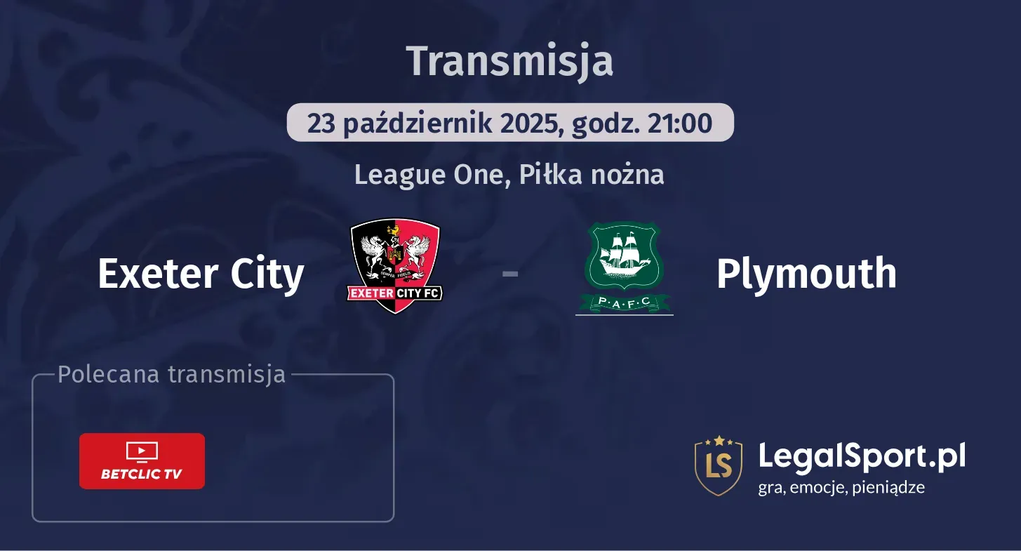 Exeter City - Plymouth Transmisje