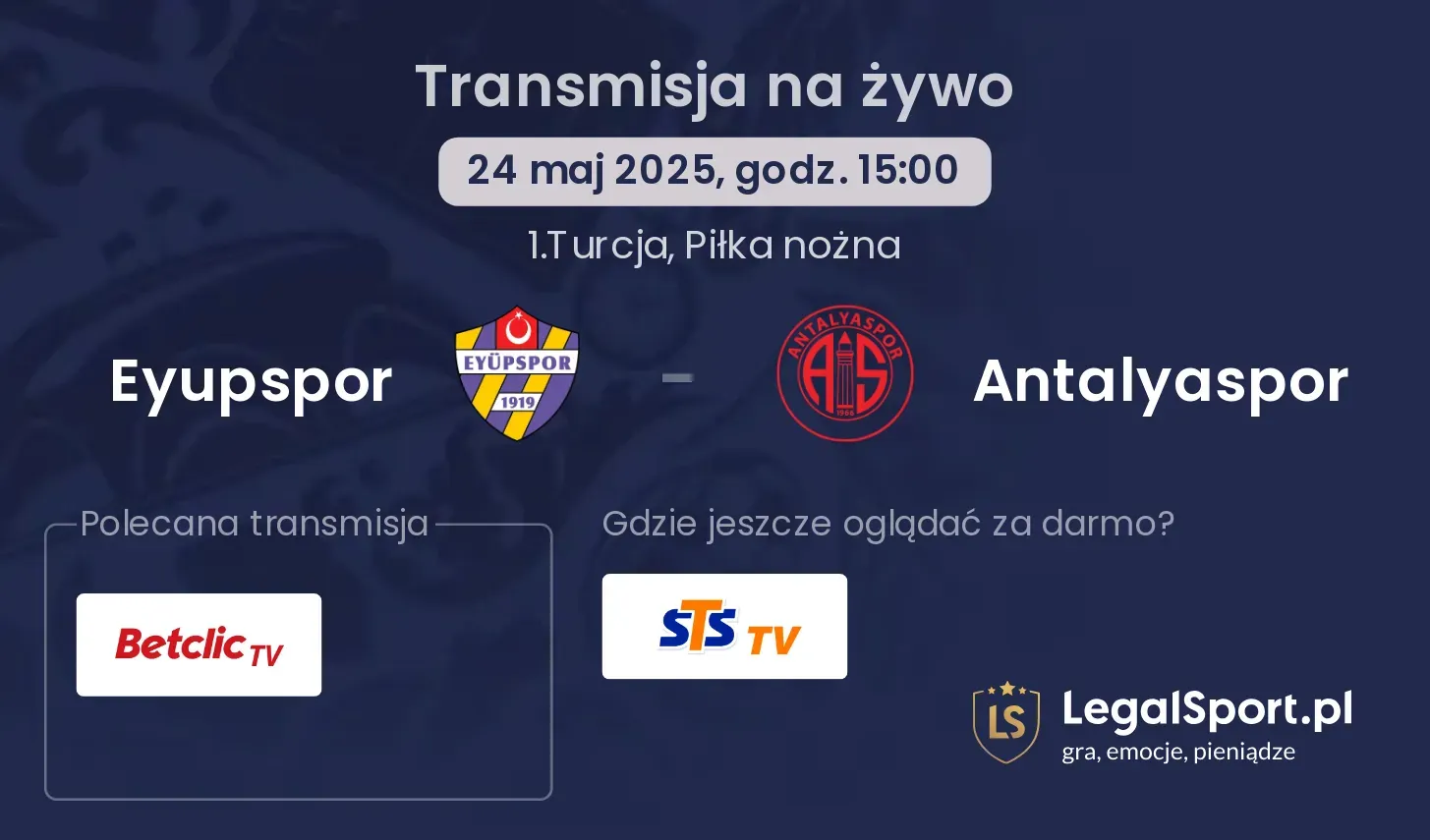 Eyupspor - Antalyaspor gdzie oglądać?