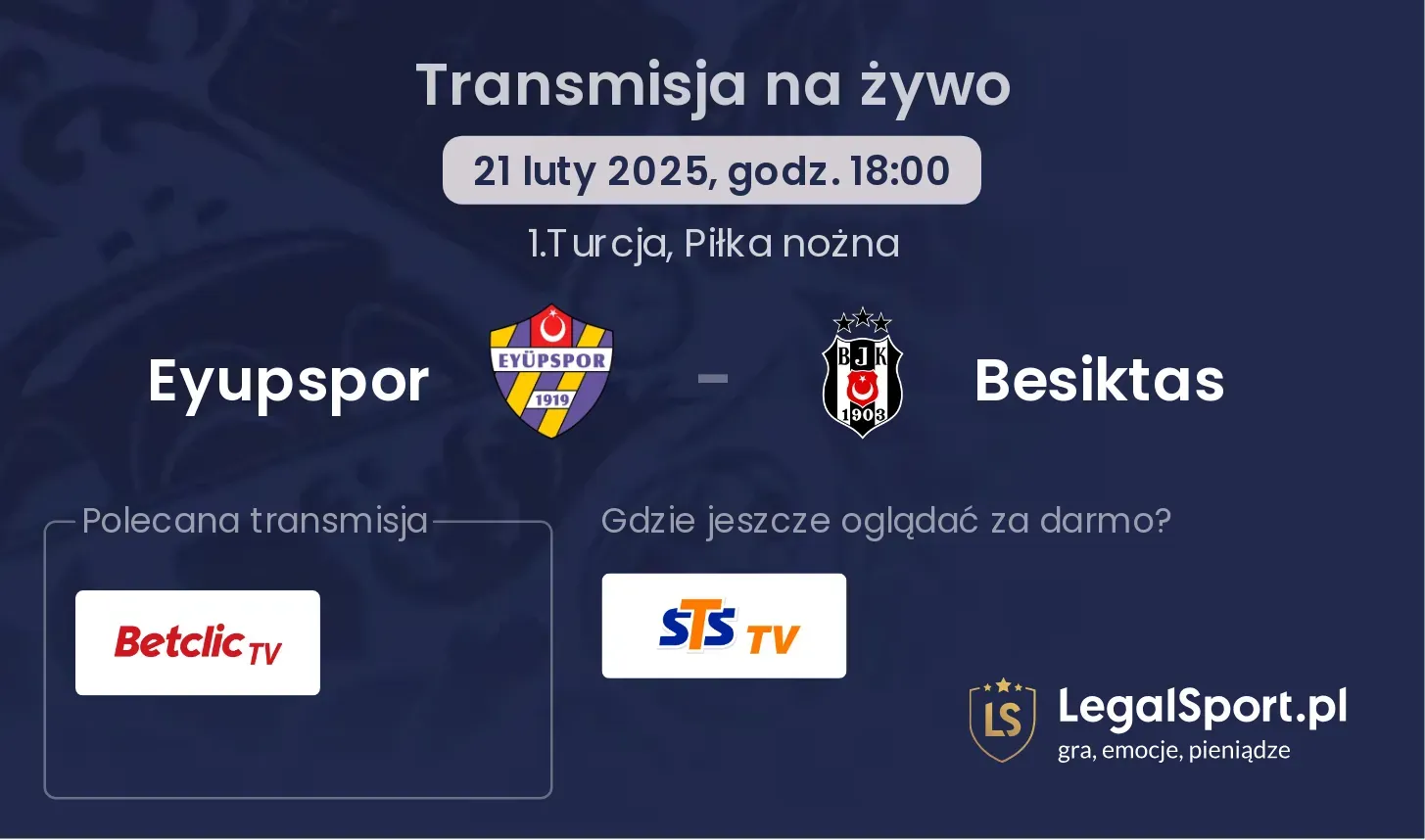 Eyupspor - Besiktas gdzie oglądać transmisję?