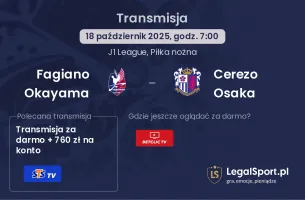 Fagiano Okayama - Cerezo Osaka gdzie oglądać?