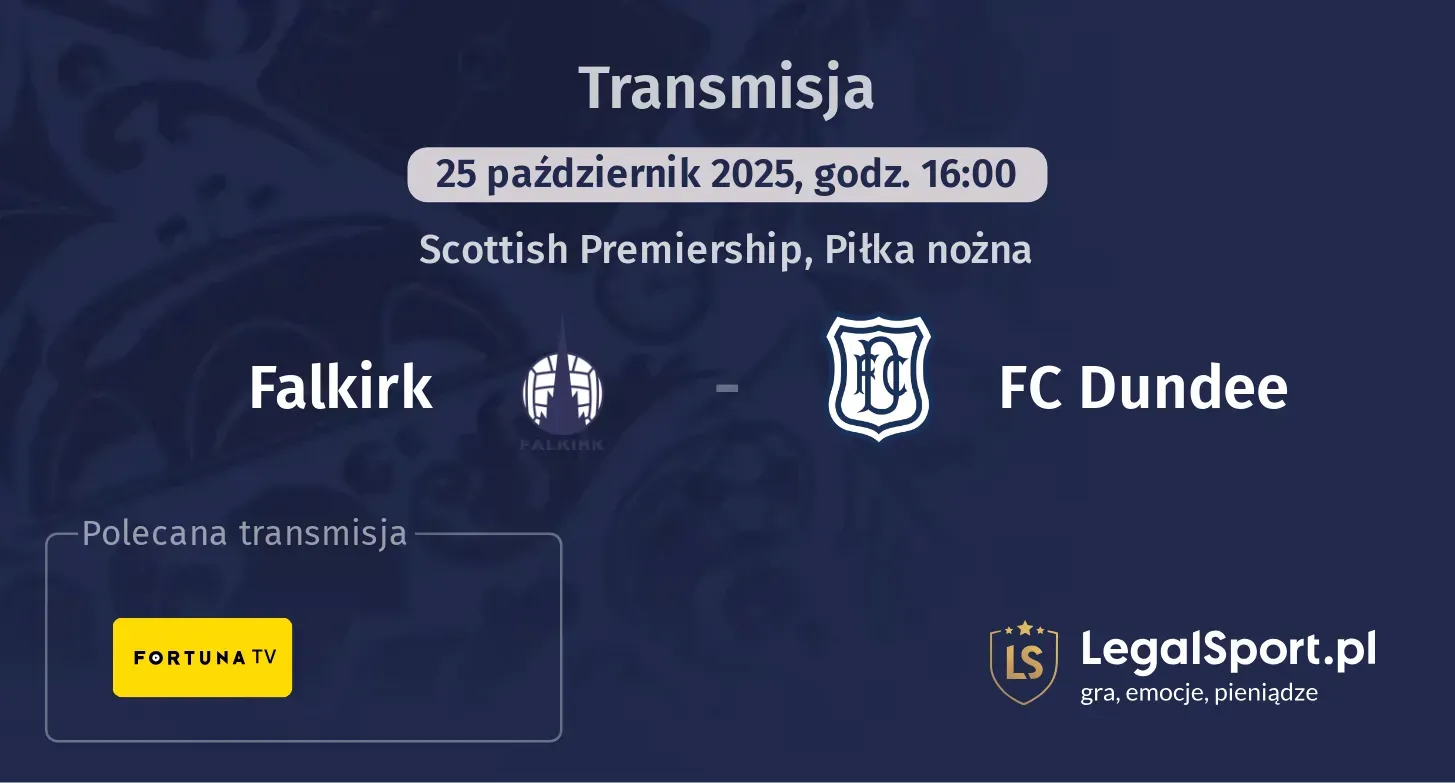 Falkirk - FC Dundee Transmisje