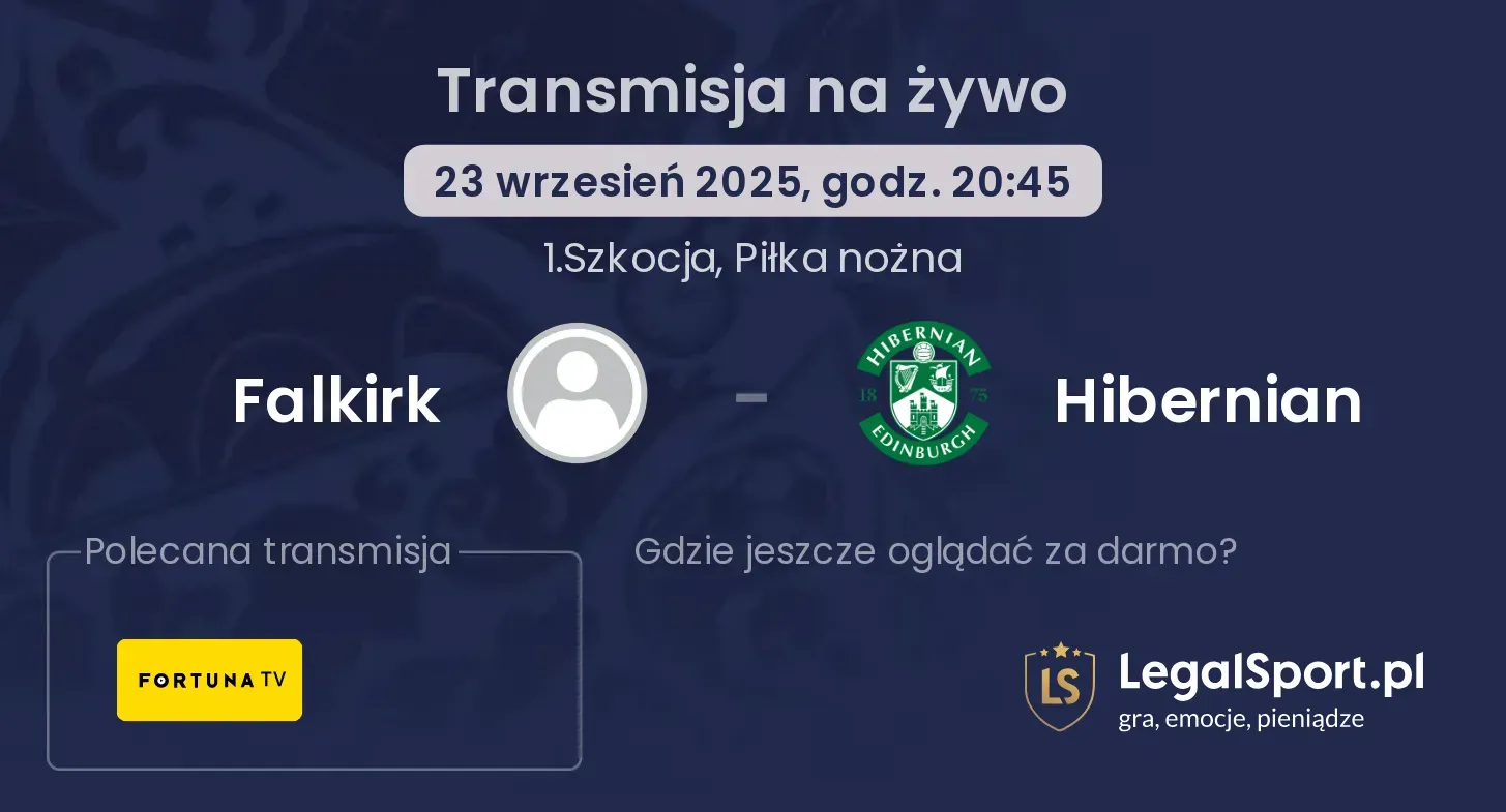 Falkirk - Hibernian gdzie oglądać?