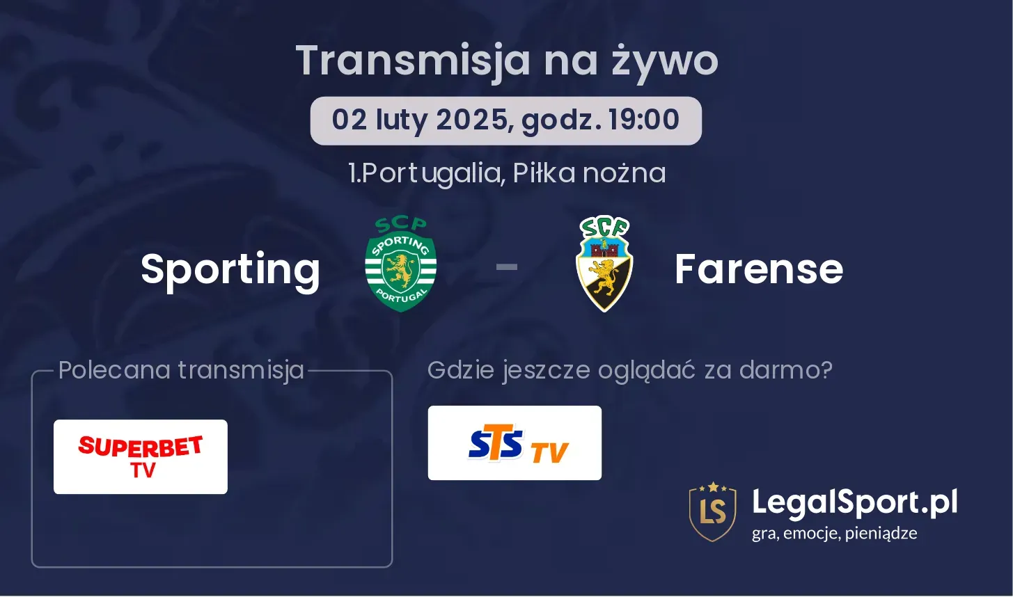 Sporting - Farense gdzie oglądać?