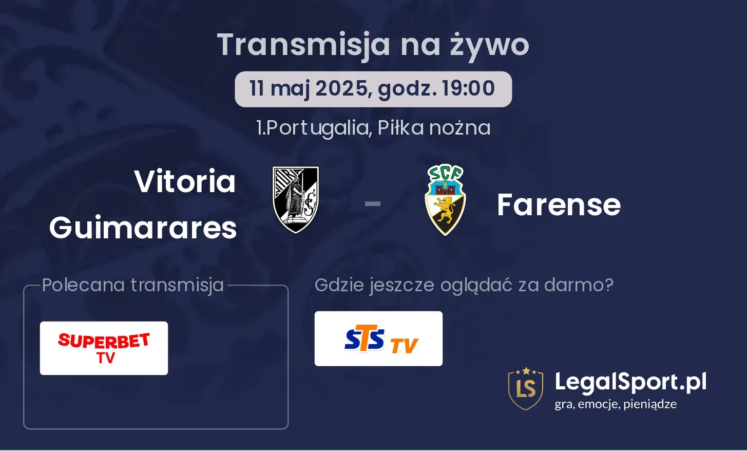 Vitoria Guimarares - Farense gdzie oglądać?