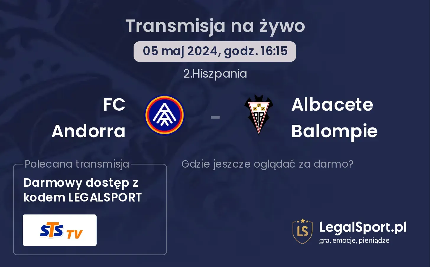 FC Andorra - Albacete Balompie transmisja na żywo