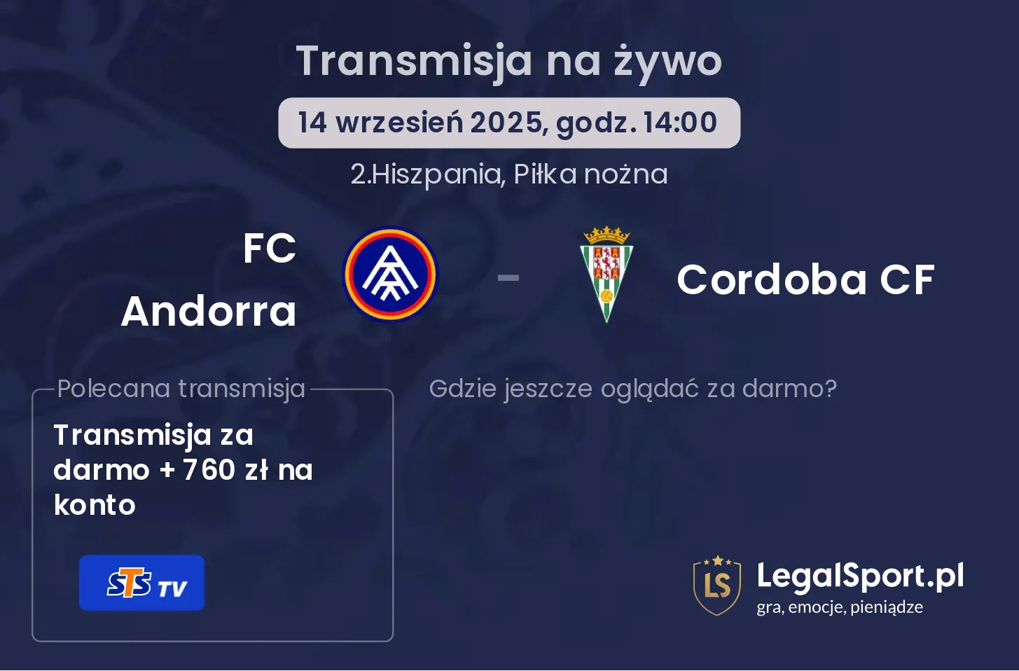 FC Andorra - Cordoba CF transmisja na żywo