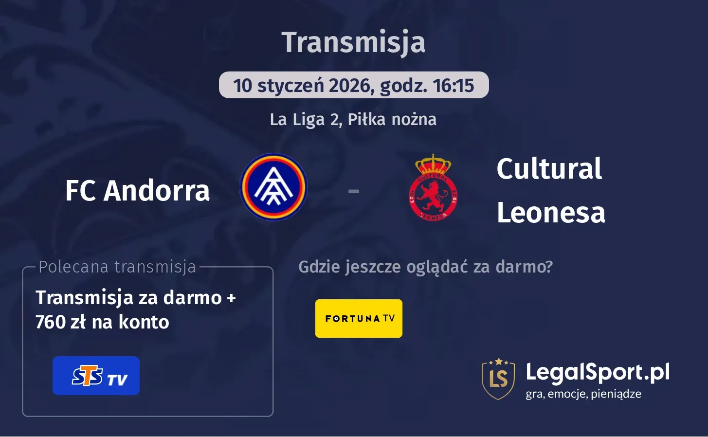 FC Andorra - Cultural Leonesa Transmisje