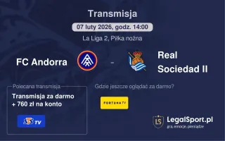 FC Andorra - Real Sociedad II gdzie oglądać? (07.02)