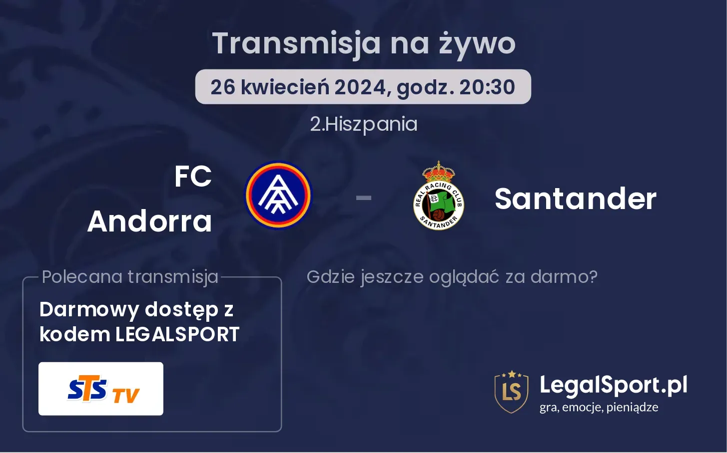 FC Andorra - Santander transmisja na żywo