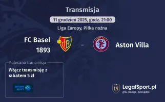 FC Basel 1893 - Aston Villa gdzie oglądać? (11.12)