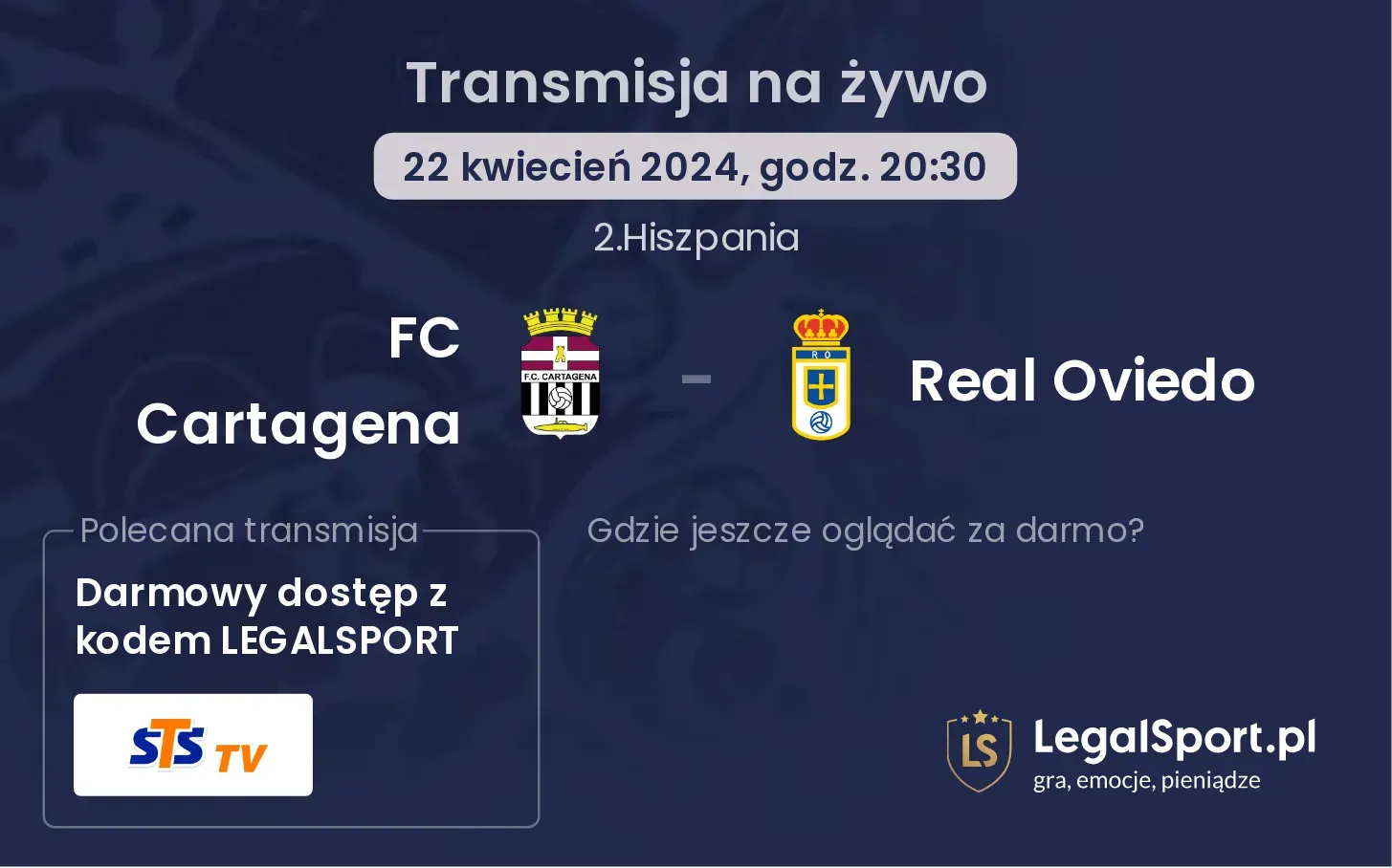 FC Cartagena - Real Oviedo transmisja na żywo