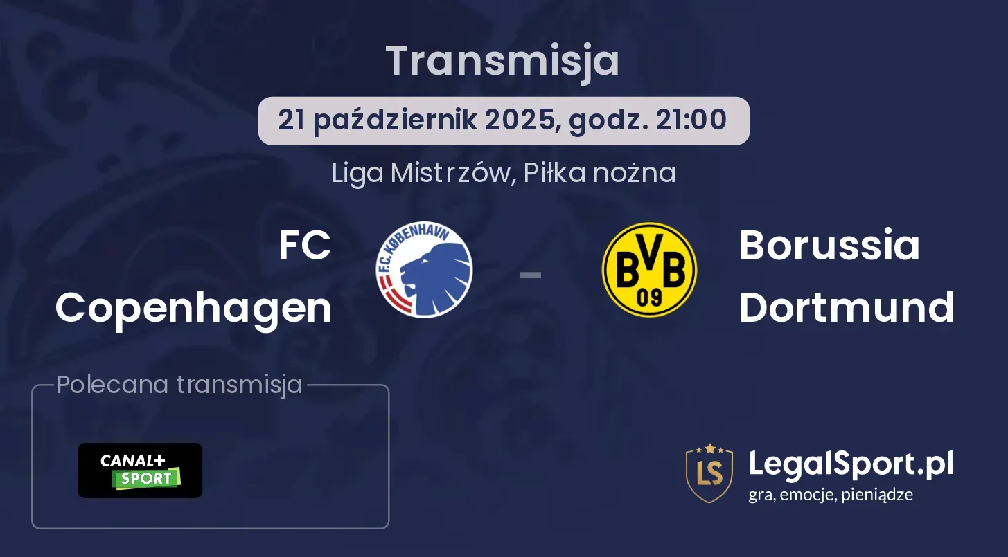 FC Copenhagen - Borussia Dortmund gdzie oglądać?