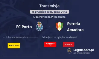 FC Porto - Estrela Amadora gdzie oglądać? (15.12)