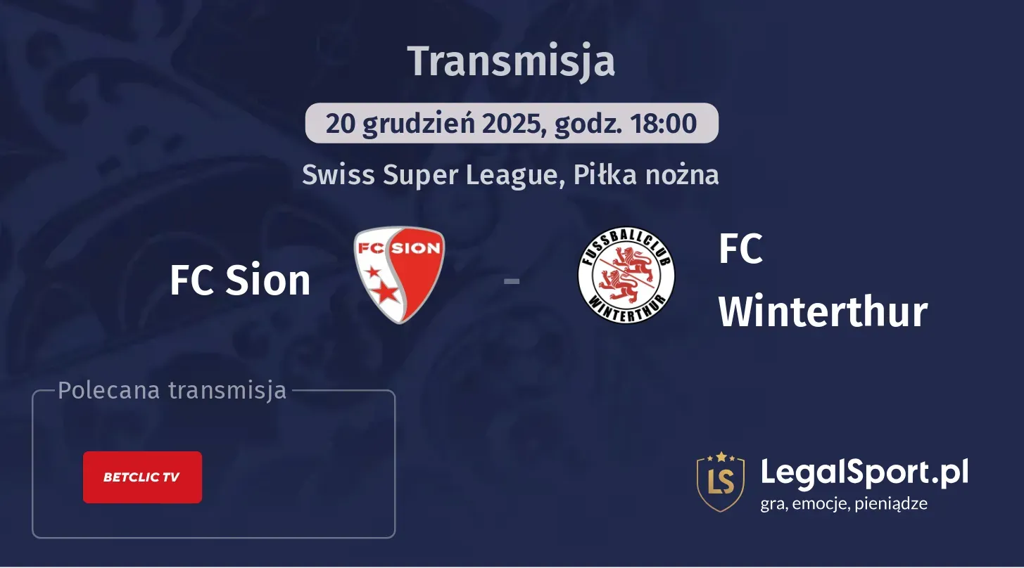 FC Sion - FC Winterthur Transmisje